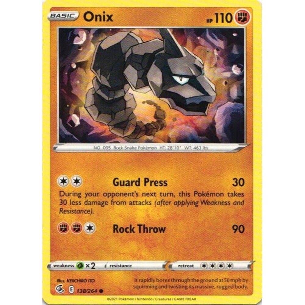 Onix #138 Pokemon Fusion Strike